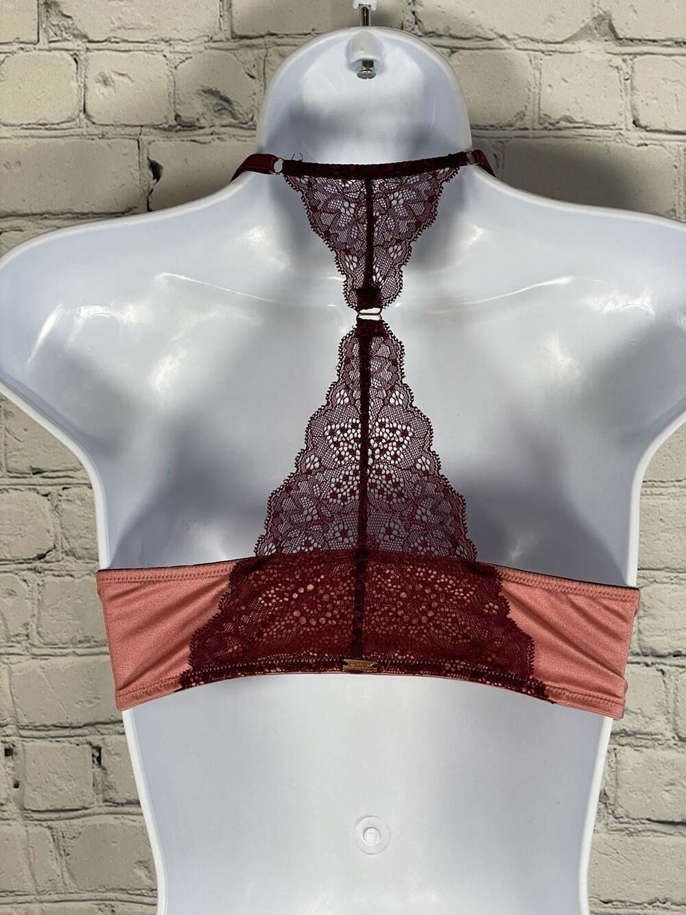 Victoria's Secret PINK Date Push-Up Bra Lace Racerback Front-Close 34C - Picture 2 of 6